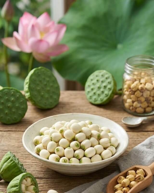 Hạt sen là loại hạt lợi sữa cung cấp năng lượng và dưỡng chất giúp mẹ sau sinh phục hồi