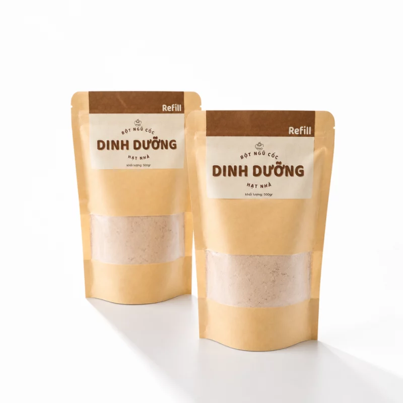 Combo 2 Túi Bột Ngũ Cốc Dinh Dưỡng Hạt Nhà 500g