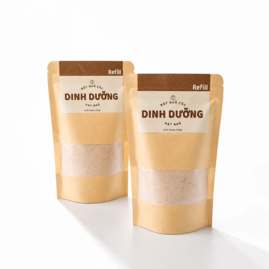 Combo 2 Túi Bột Ngũ Cốc Dinh Dưỡng Hạt Nhà 500g